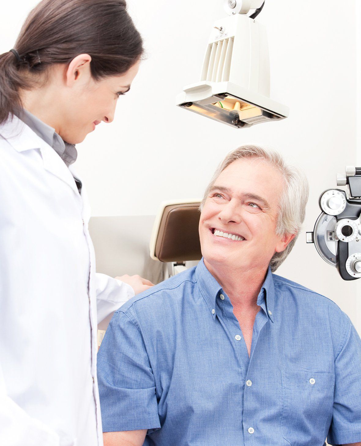 Optometrist — Optometrist Preparing The Man For Examination in San Francisco, CA