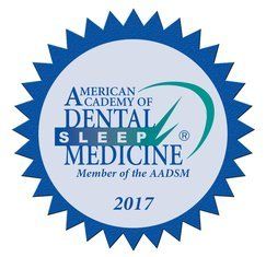 American Academy of Dental Sleep Medicine member badge.