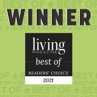 Living Magazine's Best of award logo.
