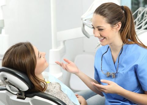 General Dentistry — Dentist Explaining Procedure to a Patient in Florence, SC