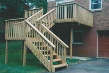 Wood Deck with Stairs — deck installation in Lower Burrell, PA