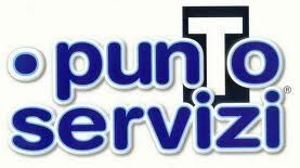 A blue and black logo for punto servizi