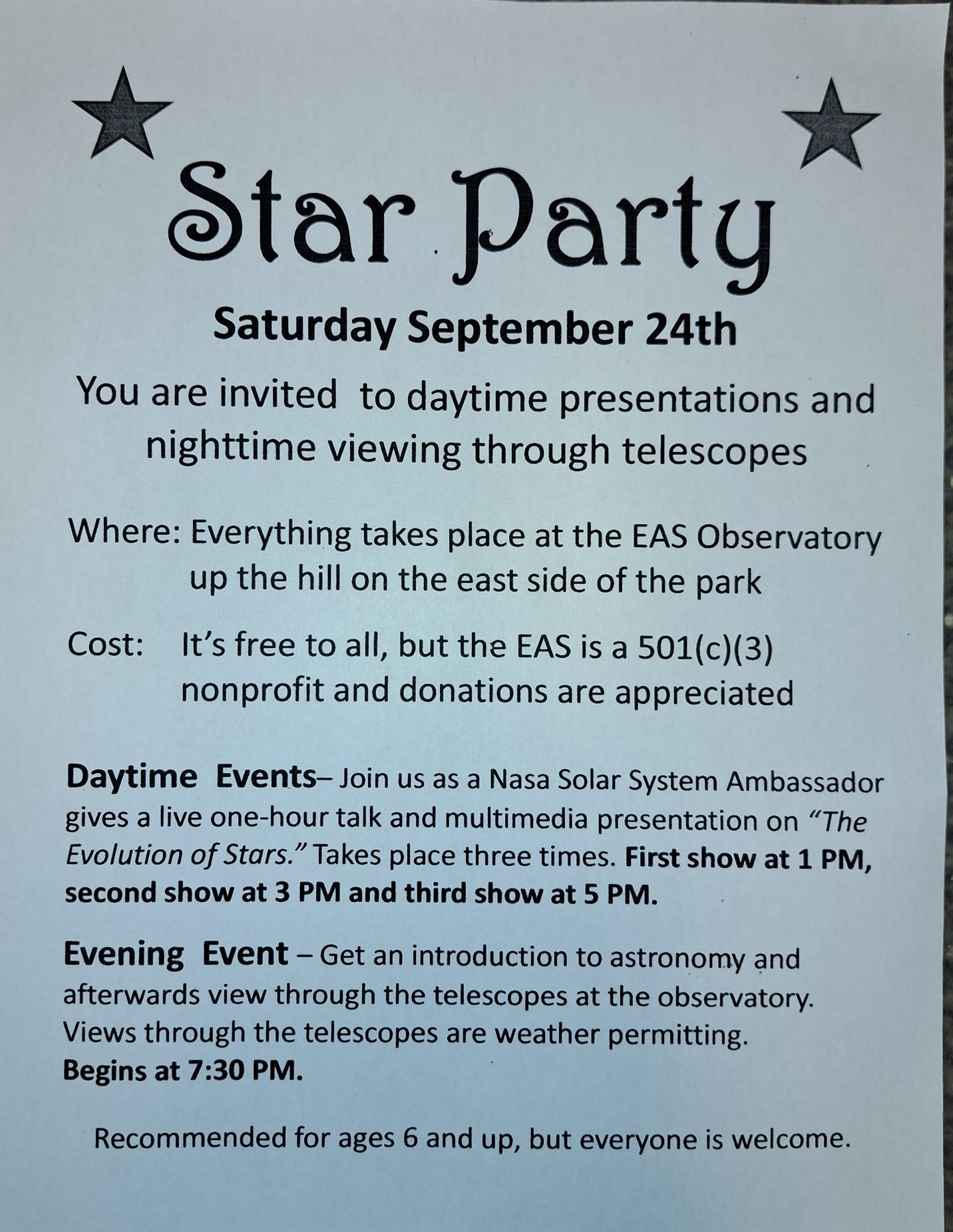 EAS Observatory Lynnville Park