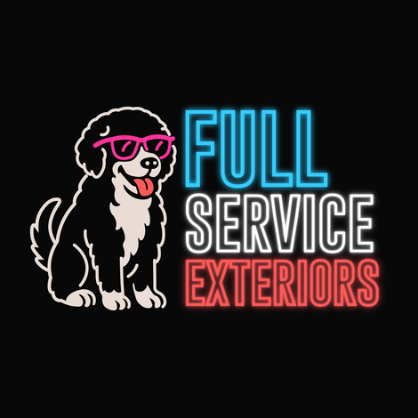 Logo of dog wearing pink sunglasses next to 