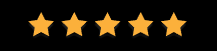 Five yellow stars are lined up in a row on a black background.