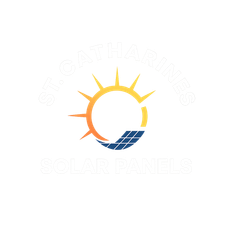 The sun is surrounded by solar panels on a white background.