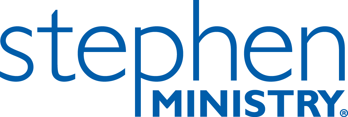 The stephen ministry logo is blue and white on a white background.
