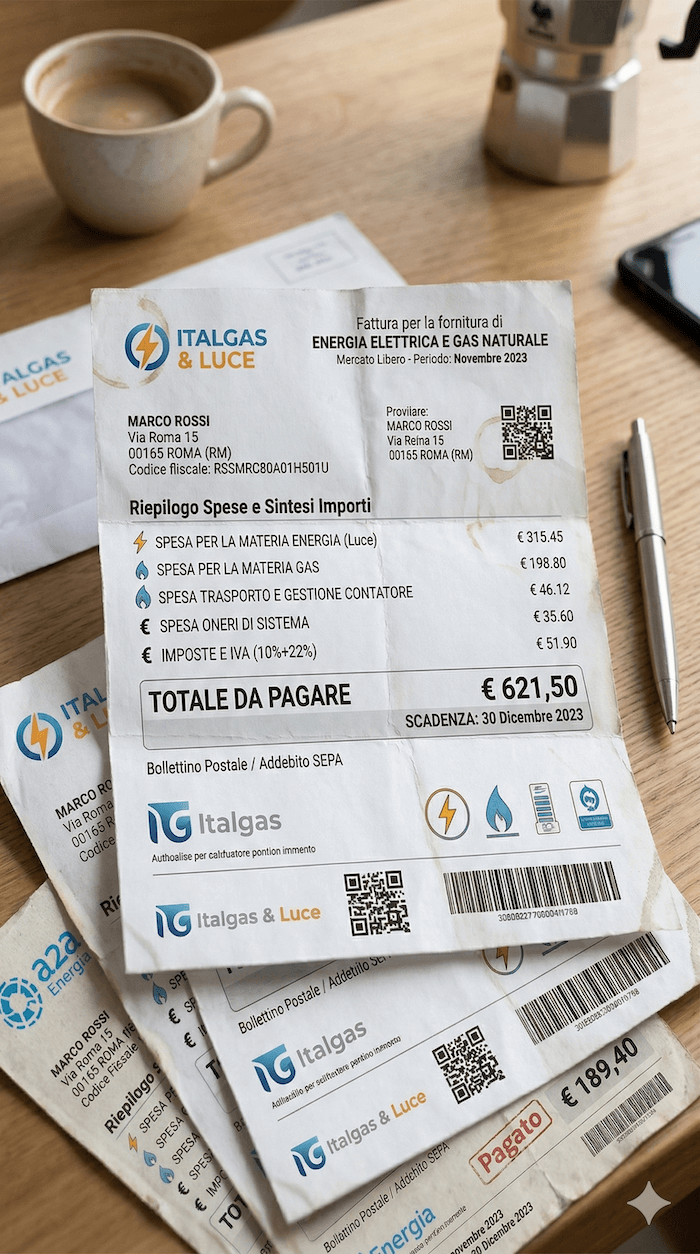 Bollette luce e gas