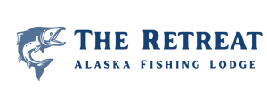 Logo of The Retreat Alaska Fishing Lodge; features a fish graphic and text.