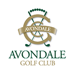 the avondale golf club logo is shown on a white background .