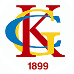 a red , yellow , and blue logo with the year 1899 .