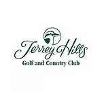 The logo for the terry hills golf and country club.