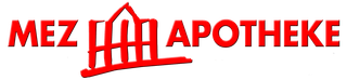 Ein rot-weißes Logo für die Mez Club Apotheke