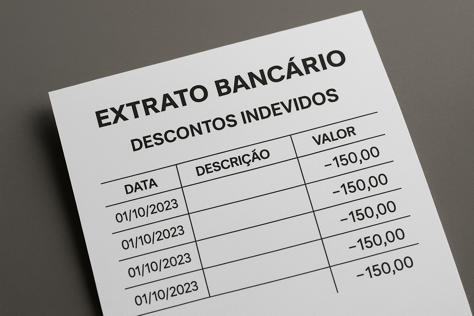Descontos indevidos