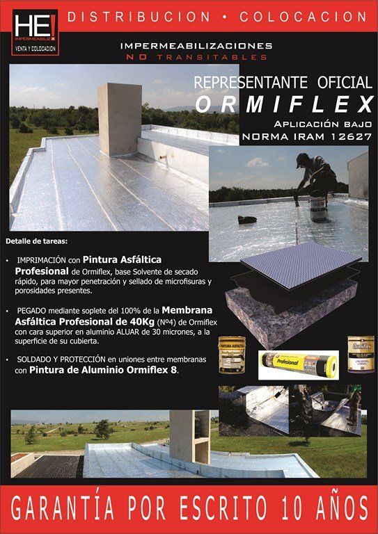 Impermeabilizaciones NO transitables