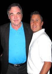 oliver stone on the set of w