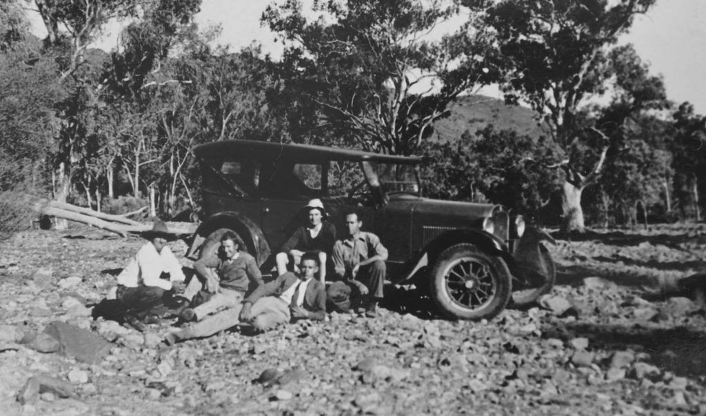 Flinders Ranges Arkaroola history- old car and visitors