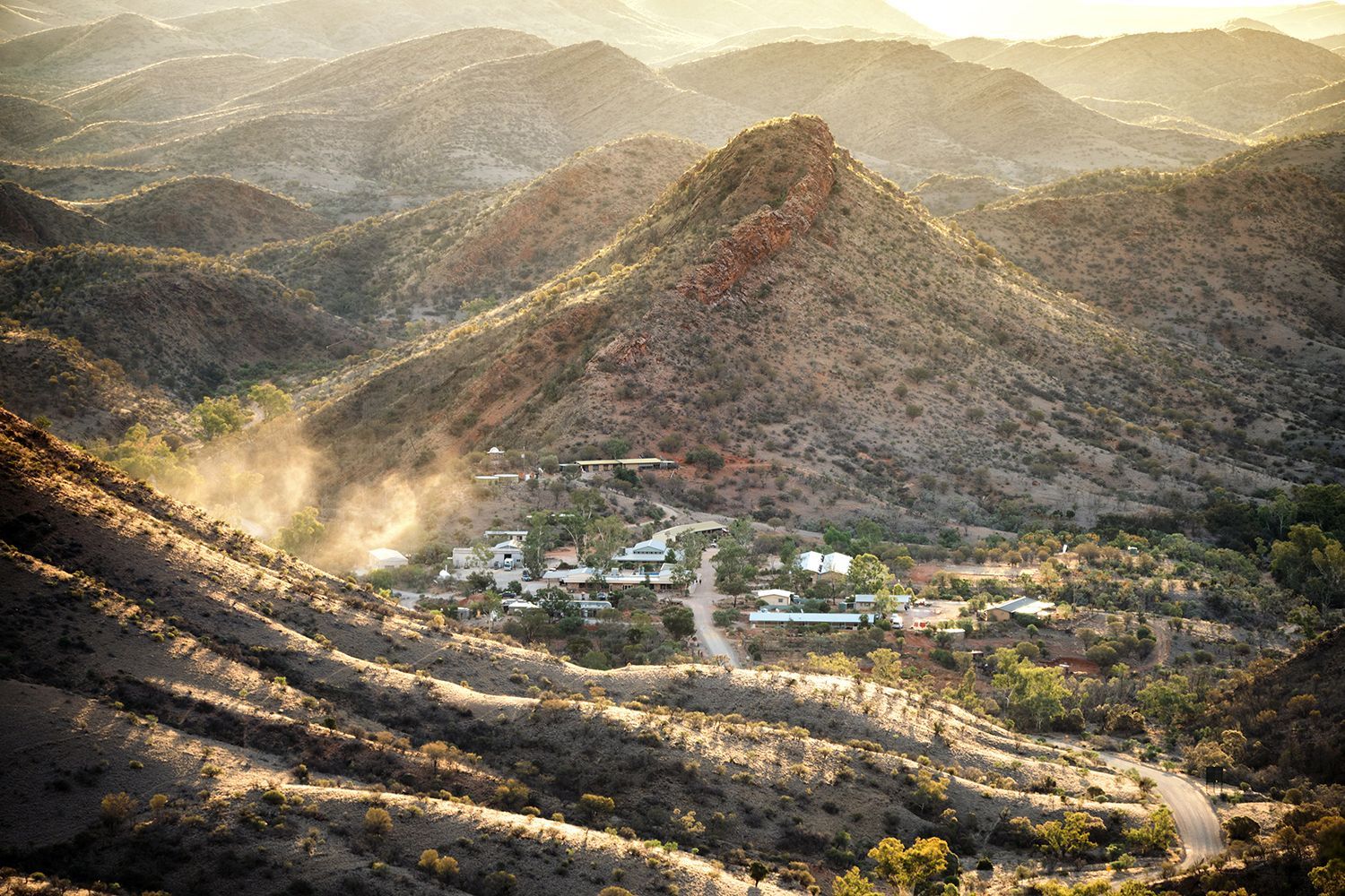 Ariel view of Arkaroola Wilderness Sanctuary and Arkaroola Village