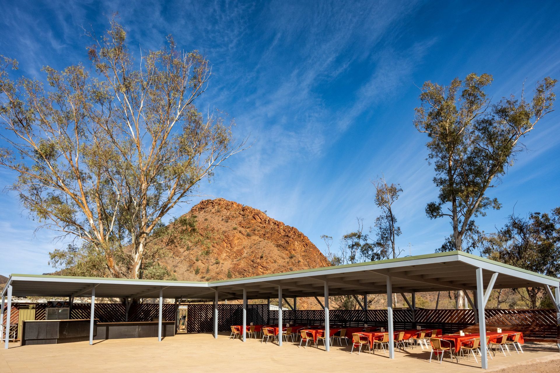 BBQ area at Arkaroola Wilderness Sanctuary Flinders Ranges Motel and Camping accommodation