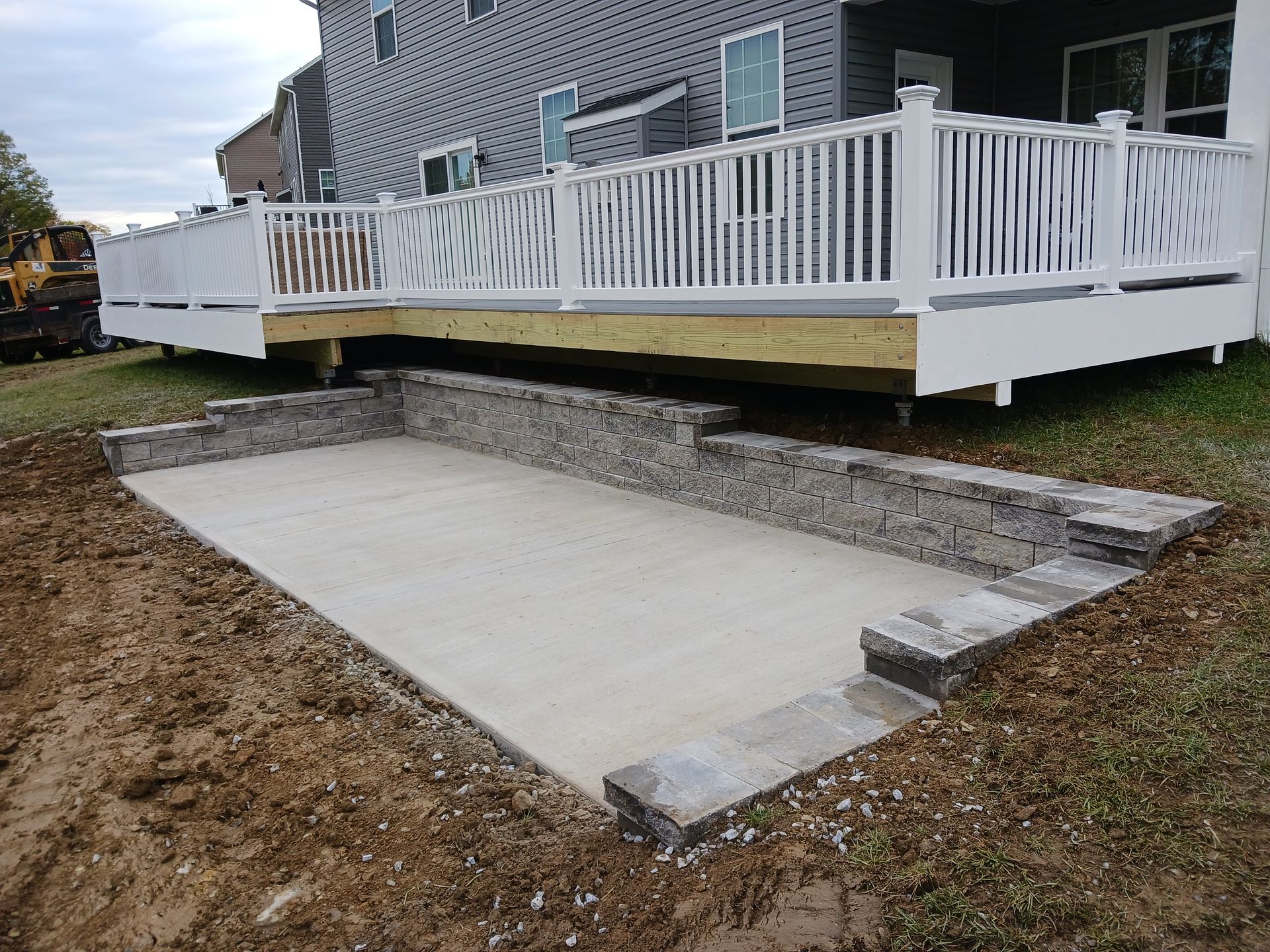 White Deck Rail And Patio — Lancaster, PA — Paradise Plants & Patios