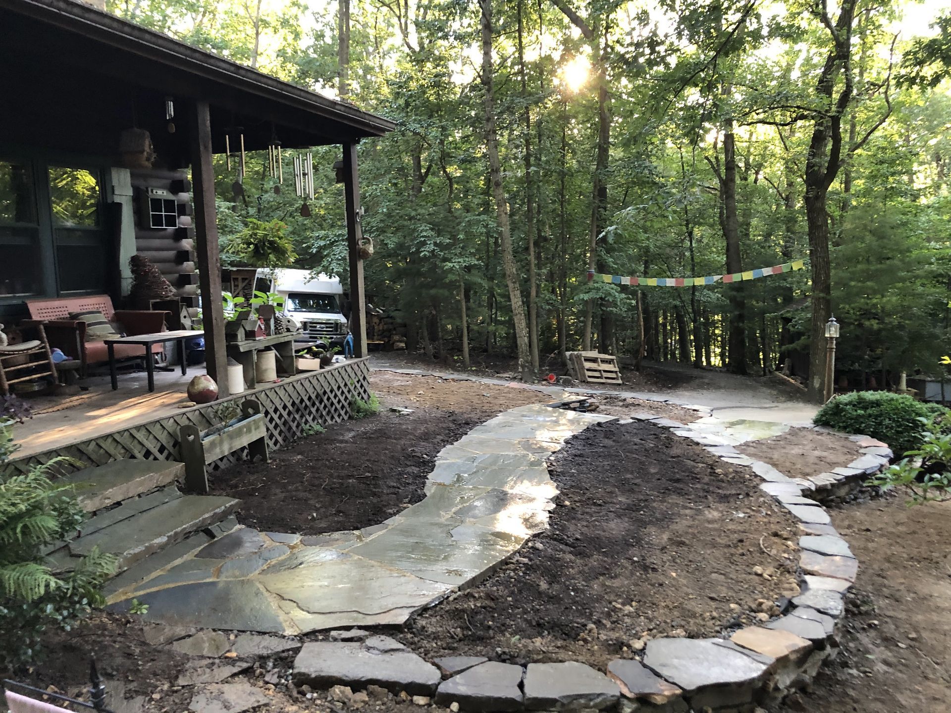 Deck With Table And Chairs  — Lancaster, PA — Paradise Plants & Patios