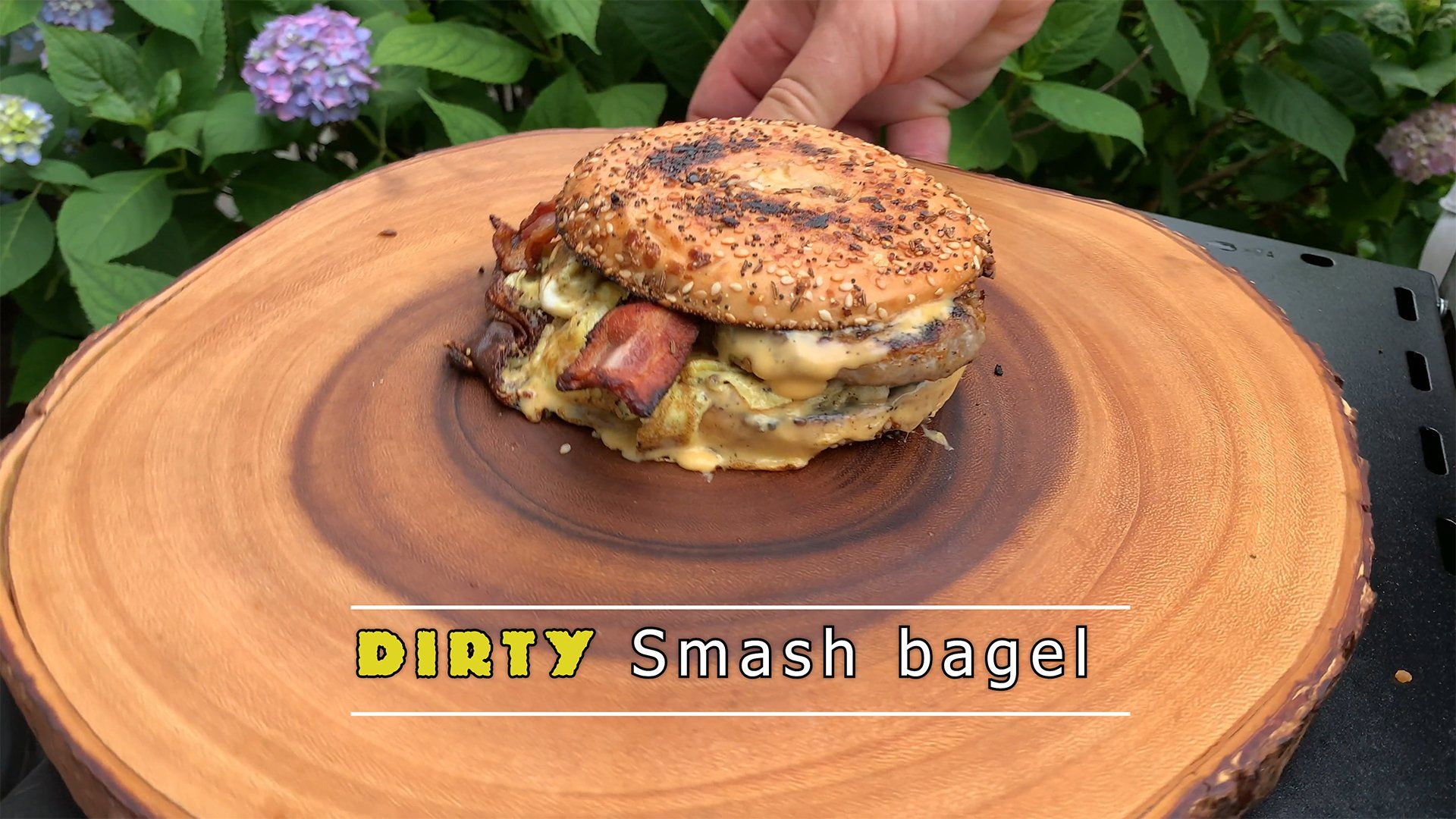 Dirty Smash Bagel Sandwich