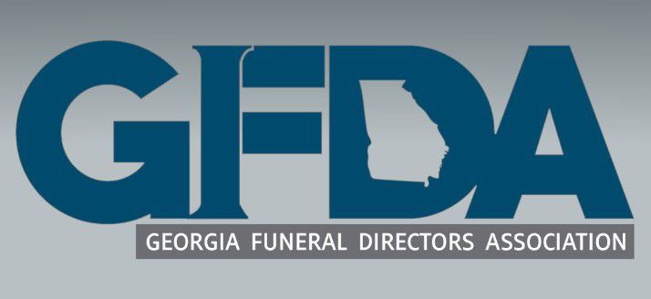 the logo for the georgia funeral directors association