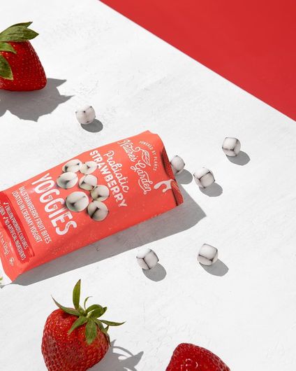 A package of probiotic Yoggies strawberry 