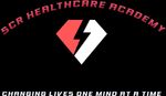 A logo for scr healthcare academy changing lives one mind at a time