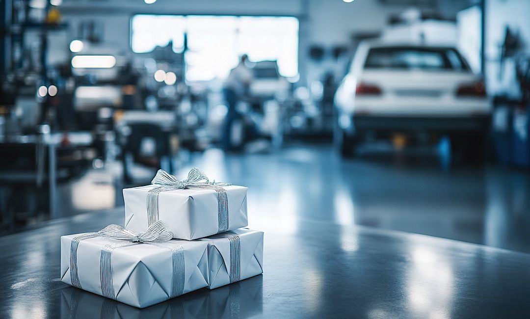 Garage Floor with Wrapped Gifts in Denver and Coloroado Springs