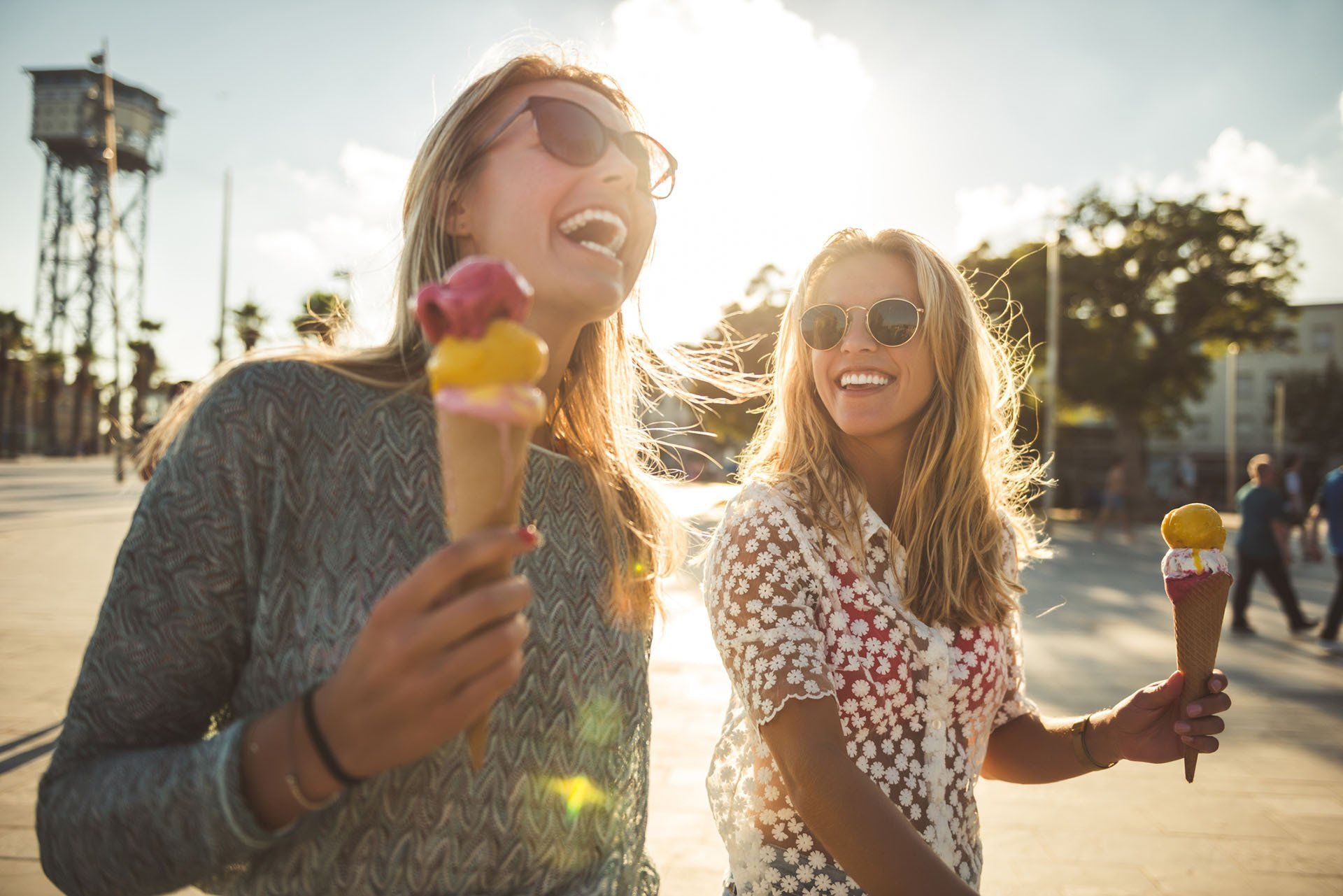 Two Women Having Ice Cream — Brighton, MI — Dermatology Specialists of Brighton