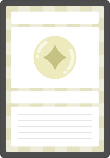 A card with a diamond in the center.