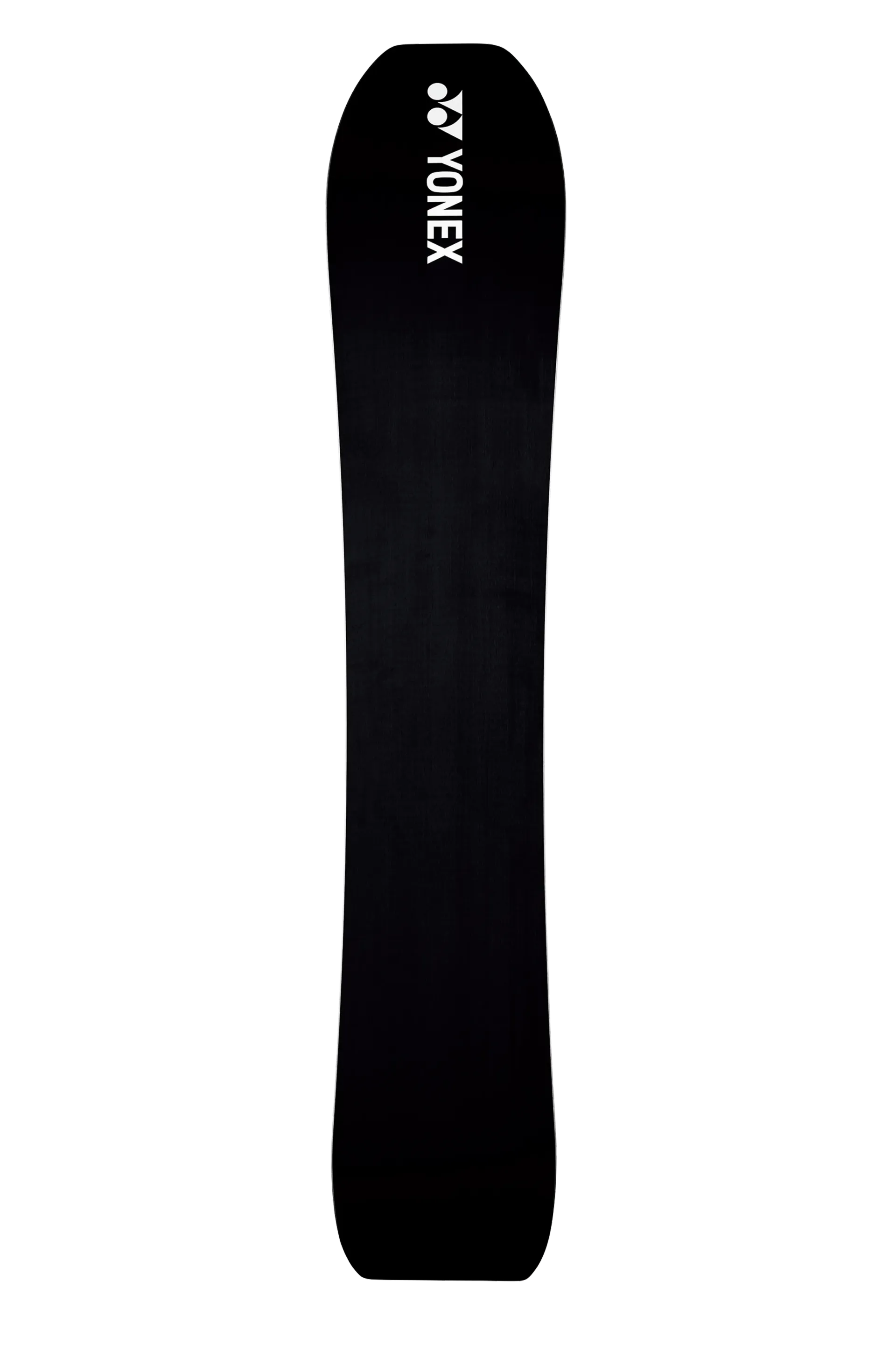 Ein Snowboard mit Zebramuster liegt auf einer weißen Fläche.