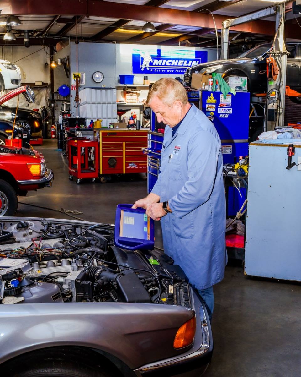 Mechanic diagnoses a car engine | Randall's Autohaus