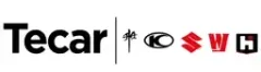 Logotipo da Tecar com logotipos de marcas de motocicletas.