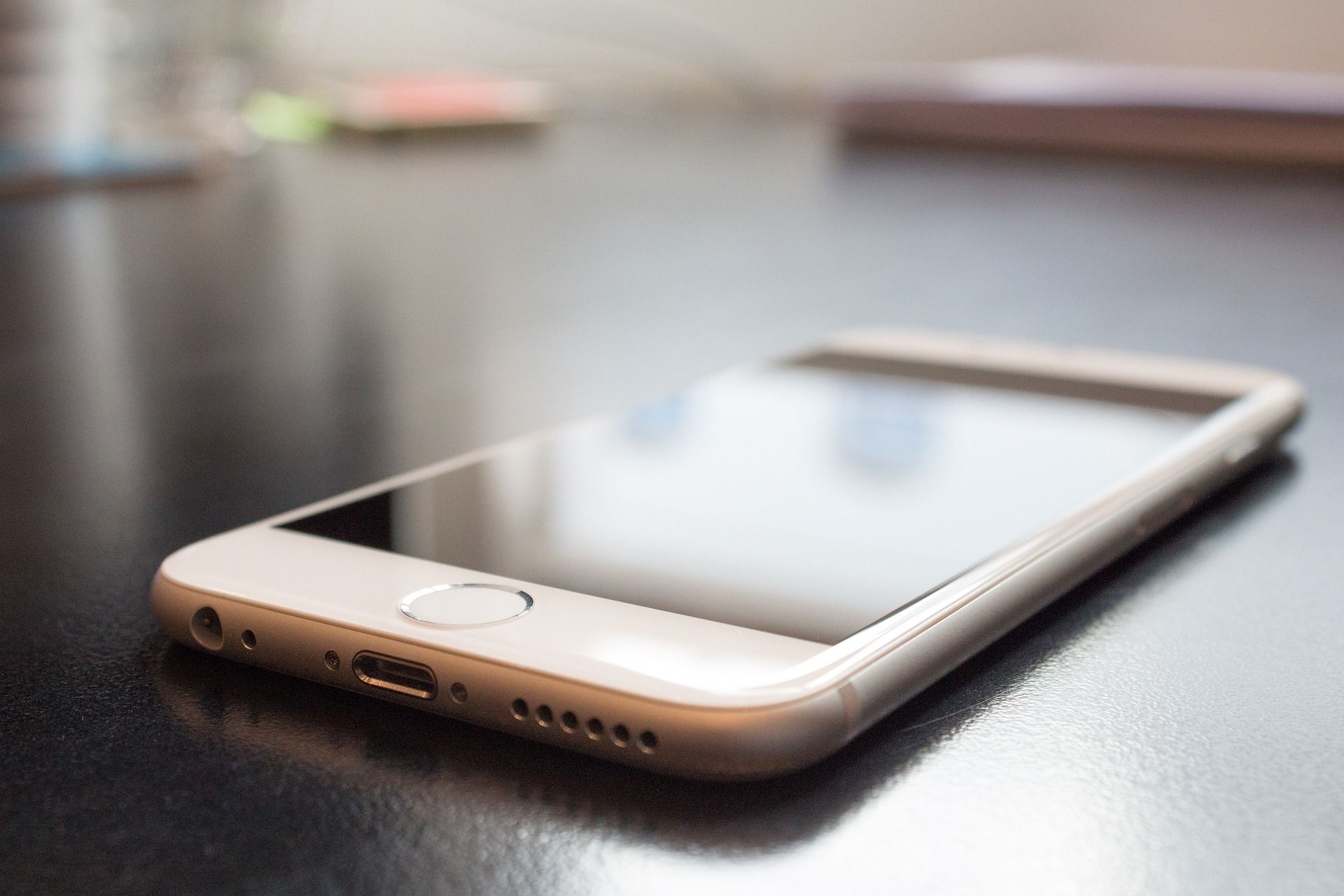 A mobile device on a table