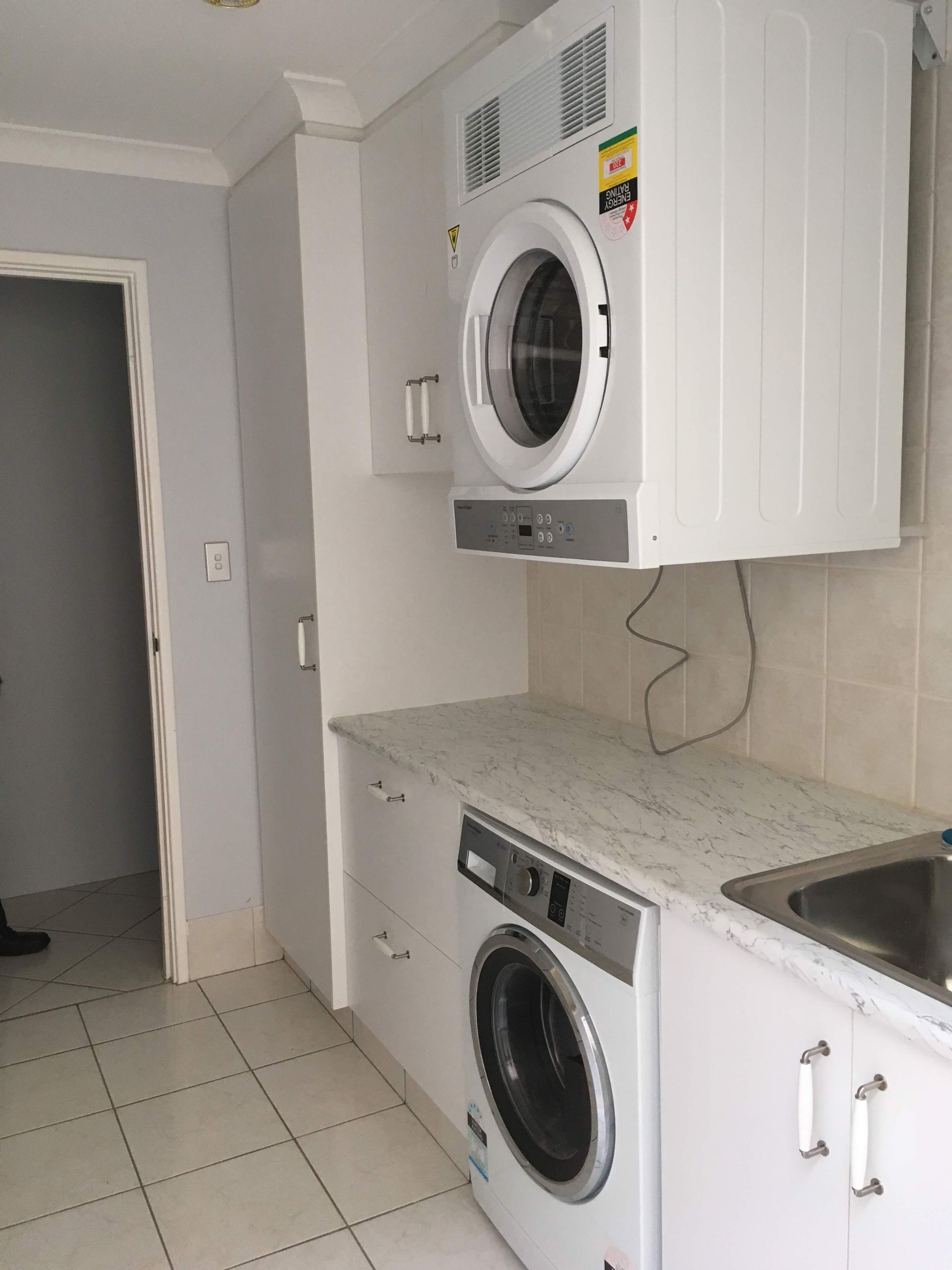 Bathroom Sink With Cabinet — Mandurah, WA — Mr Kitchens and Cabinets
