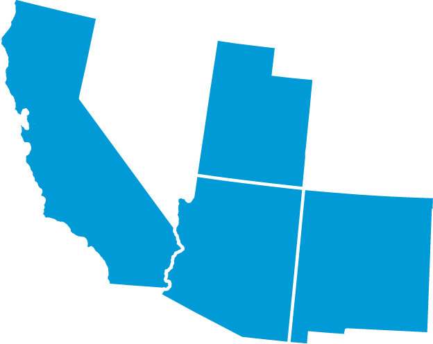 California, Utah, Arizona, New Mexico Shipping