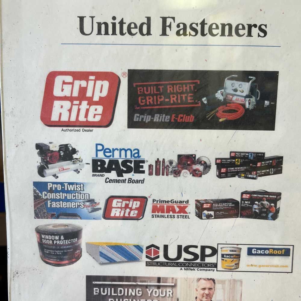 Brands and Products — Naples, FL — United Construction Fasteners