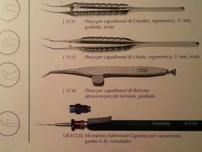 antichi strumenti di oculistica