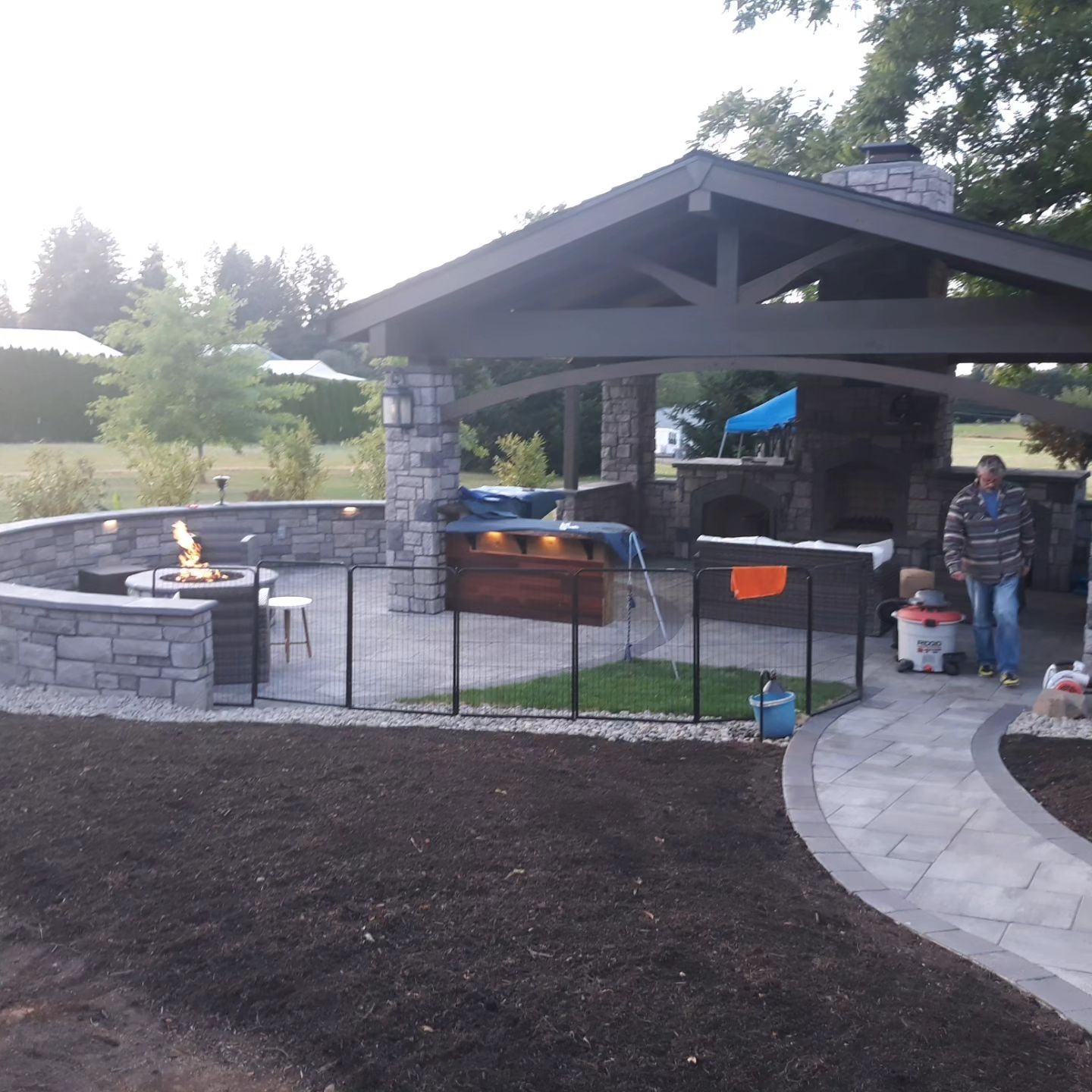 House with Black Fence — Vancouver, WA — MR “G” Landscaping LLC