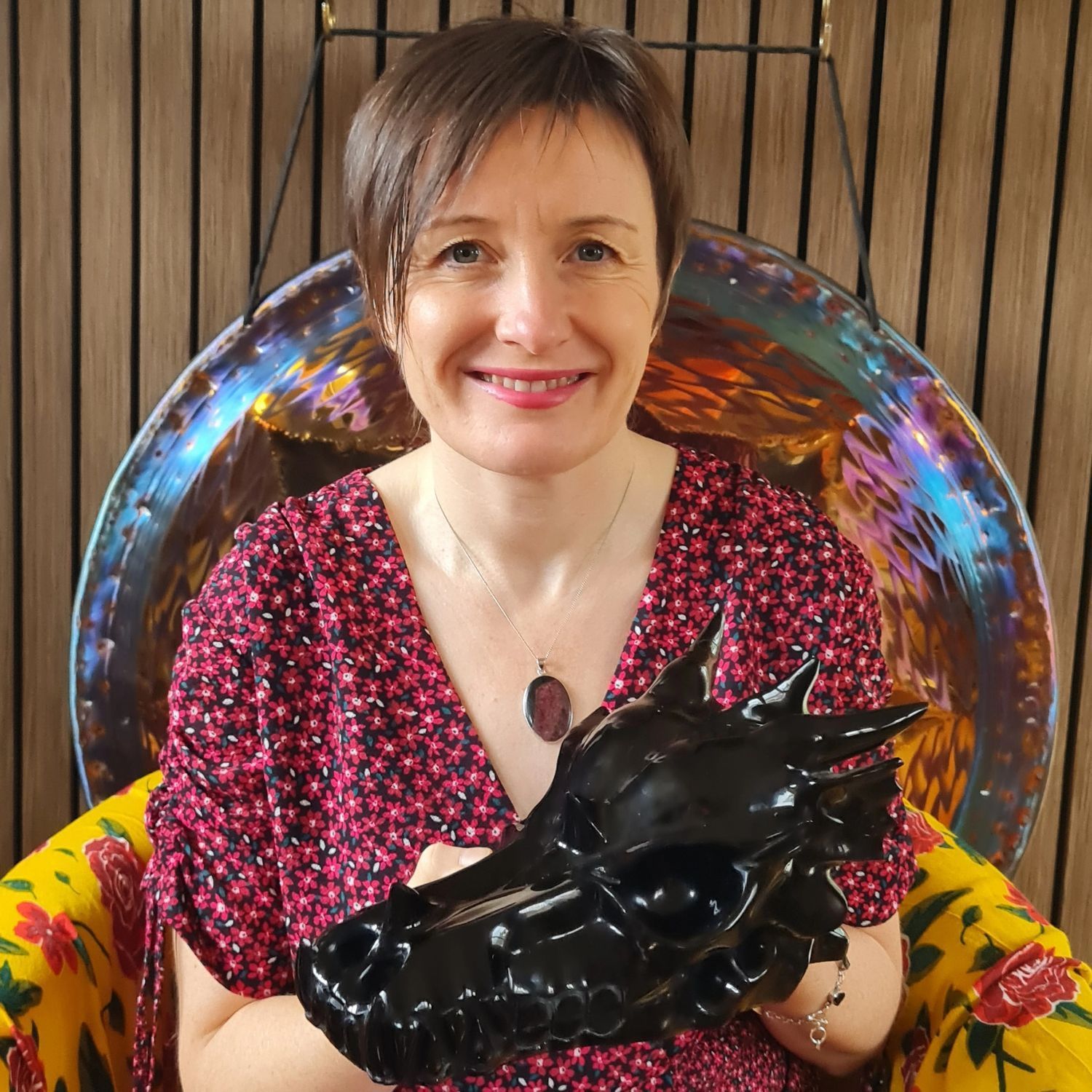 Alphedia Arara Channeling Crystal Dragon Skull