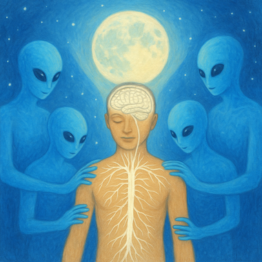 Sirian Star Beings with full moon
