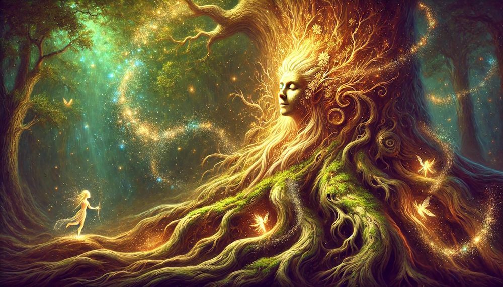Dryad with Elementals Dryad with Elementals