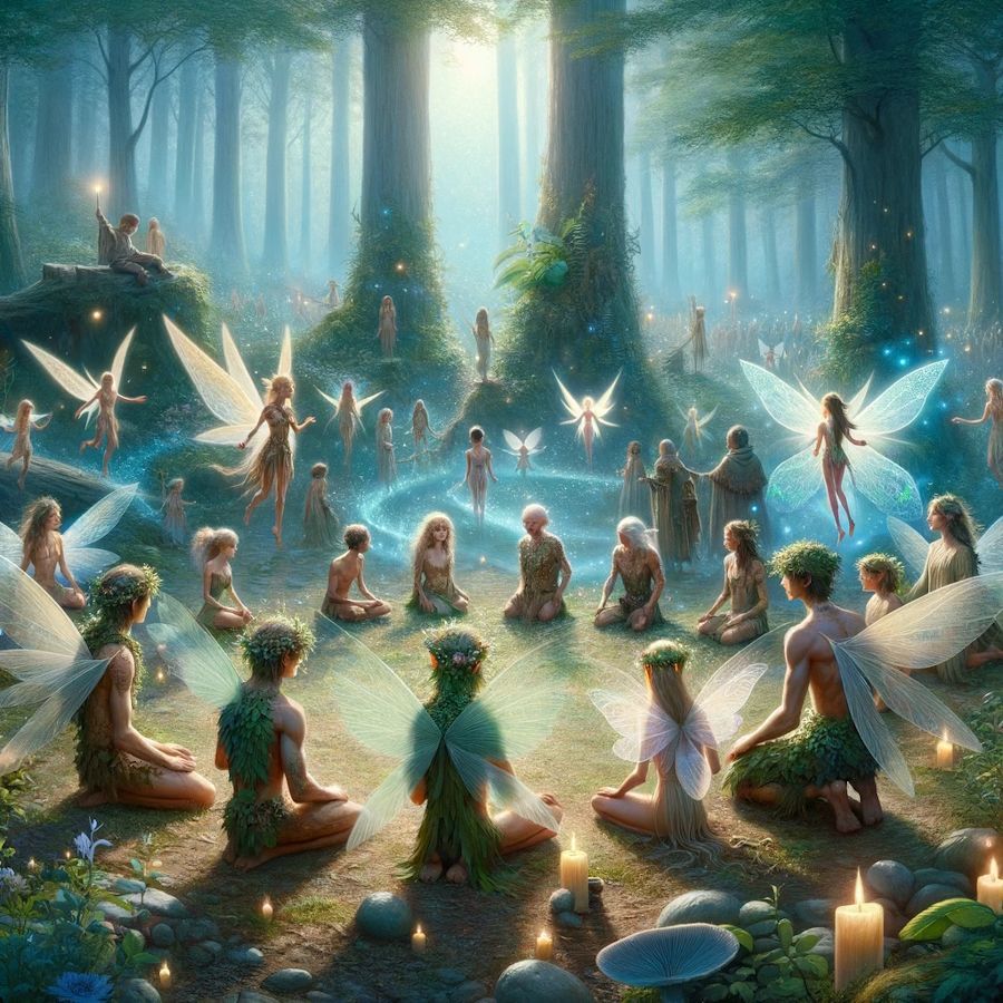 Fairies & Elementals in Forest Fairies & Elementals in Forest