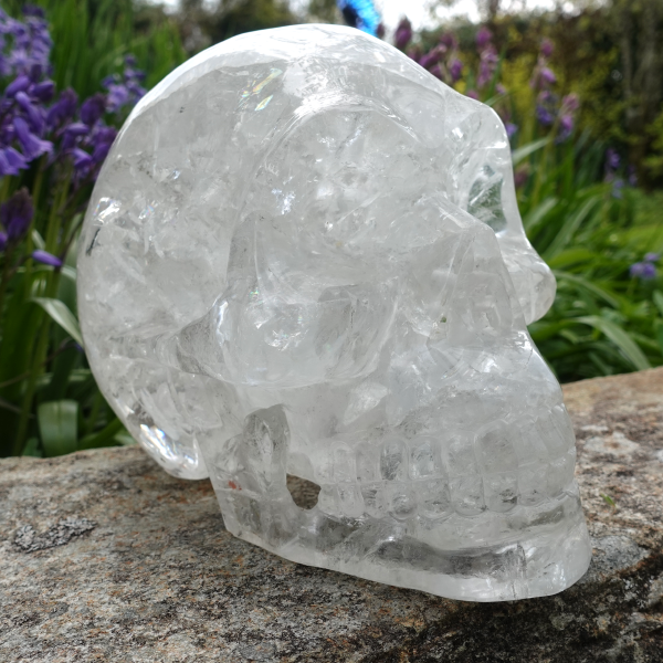 Clear Quartz Crystal Skull Healing on Causal Chakra