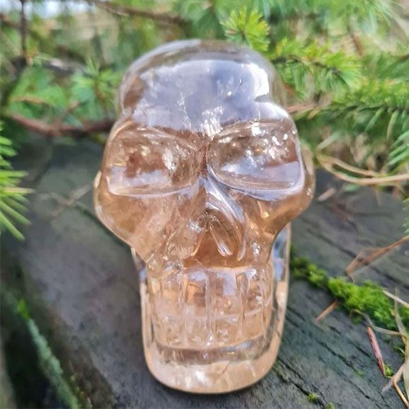 Citrine Crystal Skull