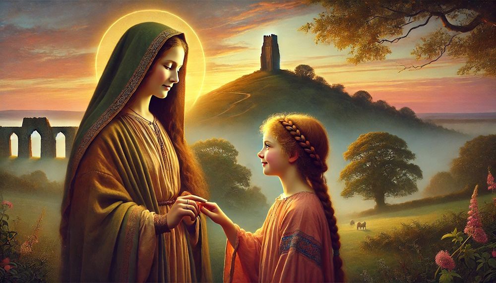 Mary Magdalene with Sarah at Glastonbury Mary Magdalene with Sarah at Glastonbury