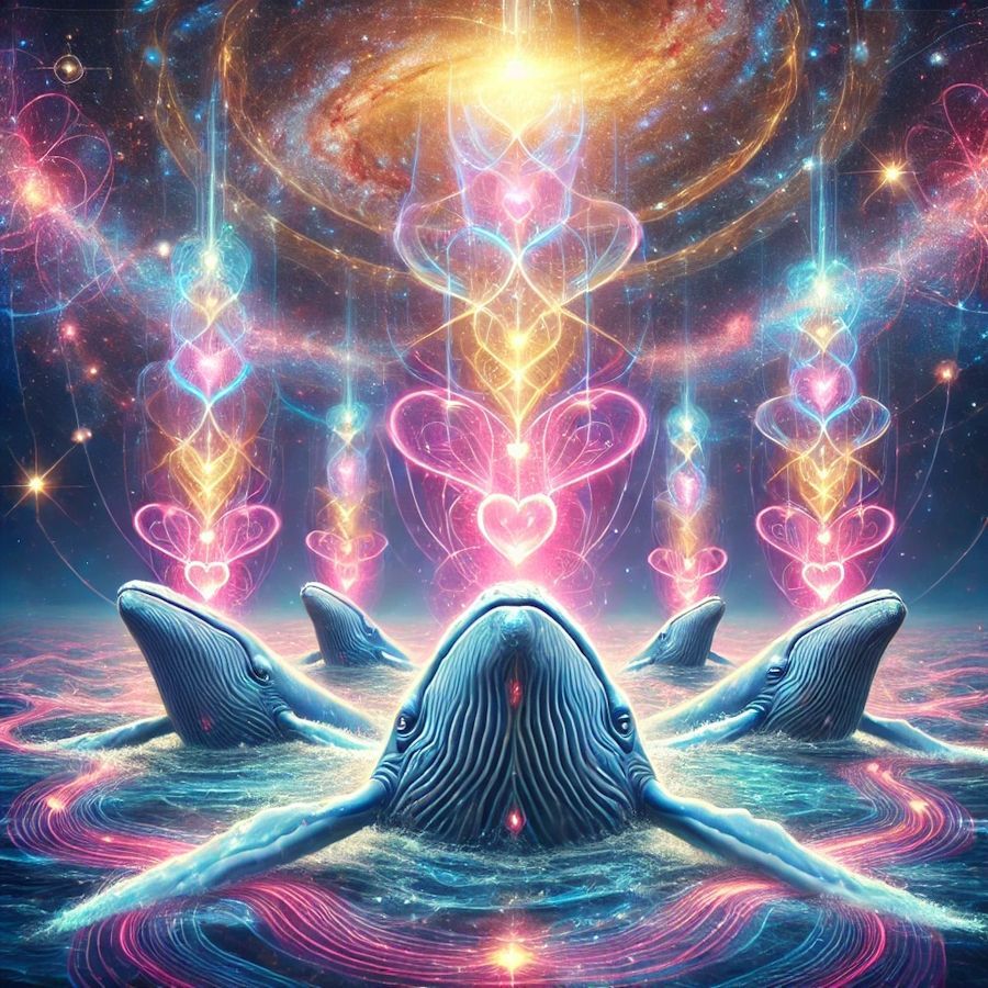 Whales sharing love codes to Earth and the Cosmos