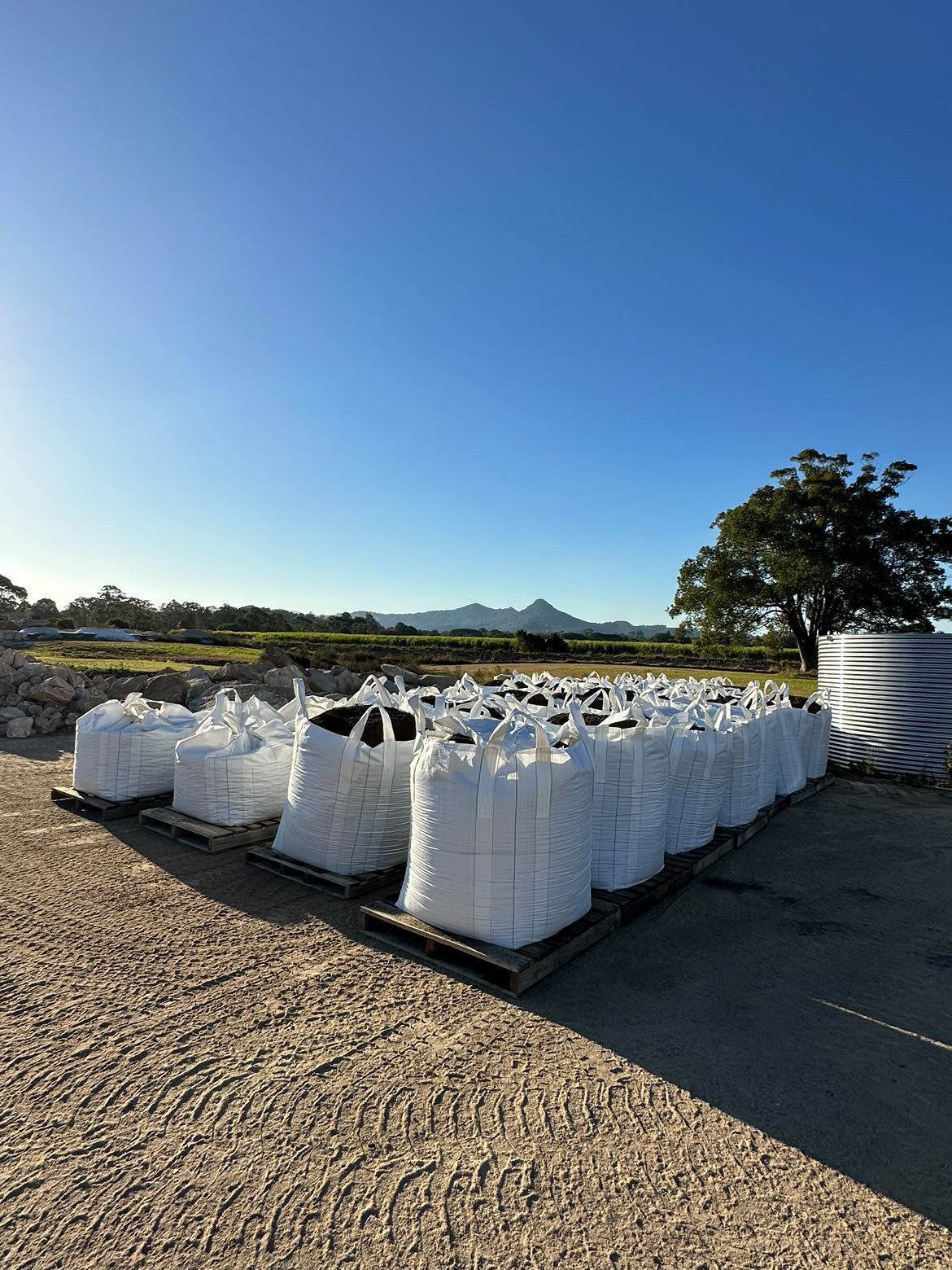Sand ready for delivery — Landscaping Supplies in Myocum, NSW